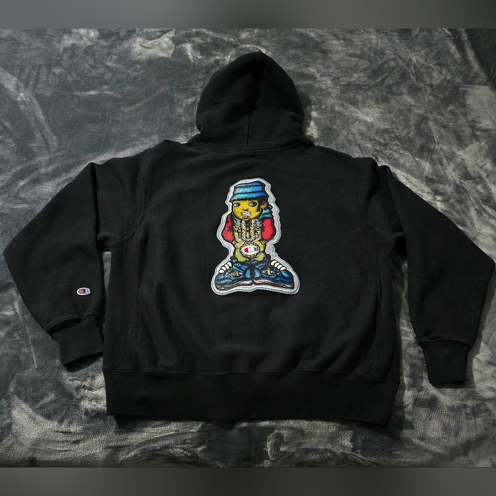 VTG RARE Men's HYPEBEAST CHAMPION X PHADE Reverse Weave Hoodie Size L - Picture 4 of 8